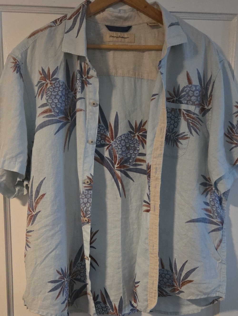 Tommy Bahama Light Blue Pineapple Button-Down Shirt